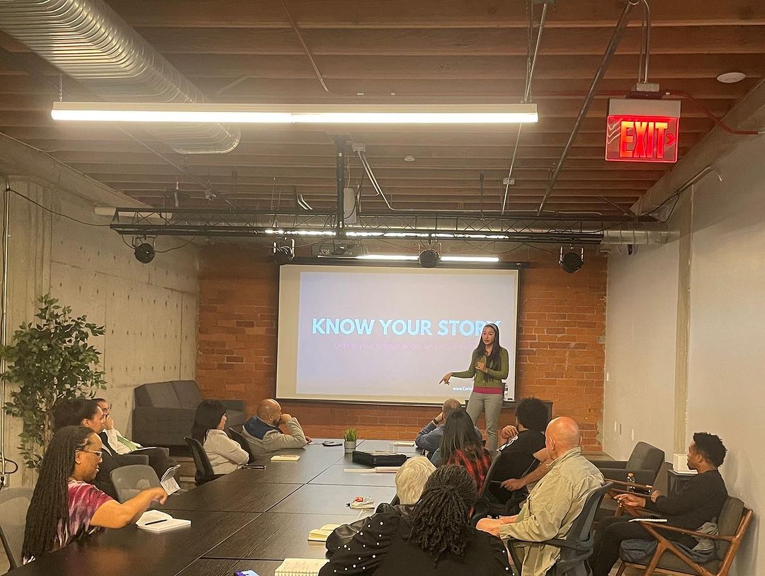 Be Your Own Publicist! 11 Strategies to Secure Your Own PR Placements Nanda Dyssou presenting the workshop ‘Be Your Own Publicist! 11 Strategies to Secure Your Own PR Placements’ at SCORE East Bay.
